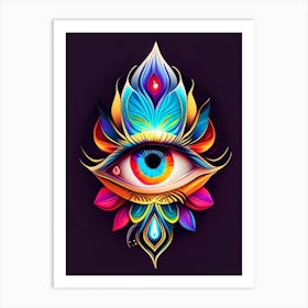 Spiritual Awakening, Symbol, Third Eye Tattoo 4 Art Print