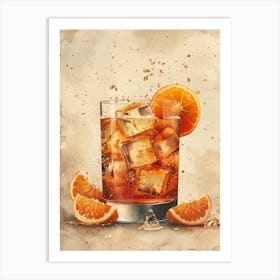 Iced Tea With Orange Slices Art Print