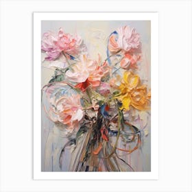 Abstract Flower Painting Chrysanthemum 3 Art Print