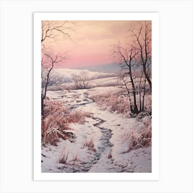 Dreamy Winter Painting The North York Moors England 1 Art Print