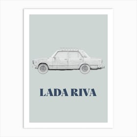Vehicule Collection Lada Riva Blue Art Print