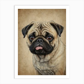 Pug Dog 2 Art Print