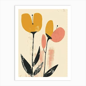 Miami Flower Market Boho Minimalist Style Art Print