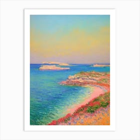 Kaputas Beach Turkey Monet Style Art Print