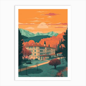 Ankara Turkey Travel Illustration 3 Art Print