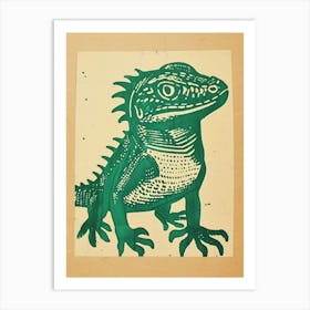 Iguana Bold Block 1 Art Print
