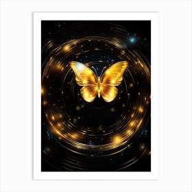 Golden Butterfly 53 Art Print