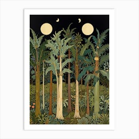 William Morris Jungle At Night Art Print