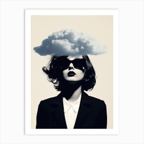 Woman With A Cloud On Her Head 1 Art Print