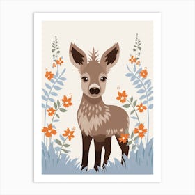 Baby Animal Illustration  Moose 2 Art Print