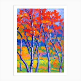 Quaking Aspen tree Abstract Block Colour Art Print