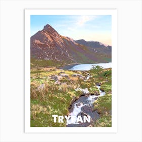 Tryfan, Mountain, Wales, Nature, Snowdonia, Climbing, Wall Print, Art Print