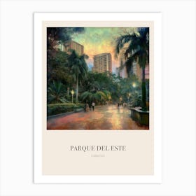 Parque Del Este Caracas Venezuela 2 Vintage Cezanne Inspired Poster Art Print