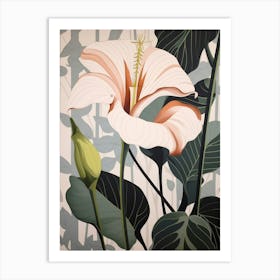 Flower Illustration Gloriosa Lily 4 Art Print