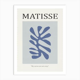 Inspired by Matisse - Blue Flower 03 Art Print