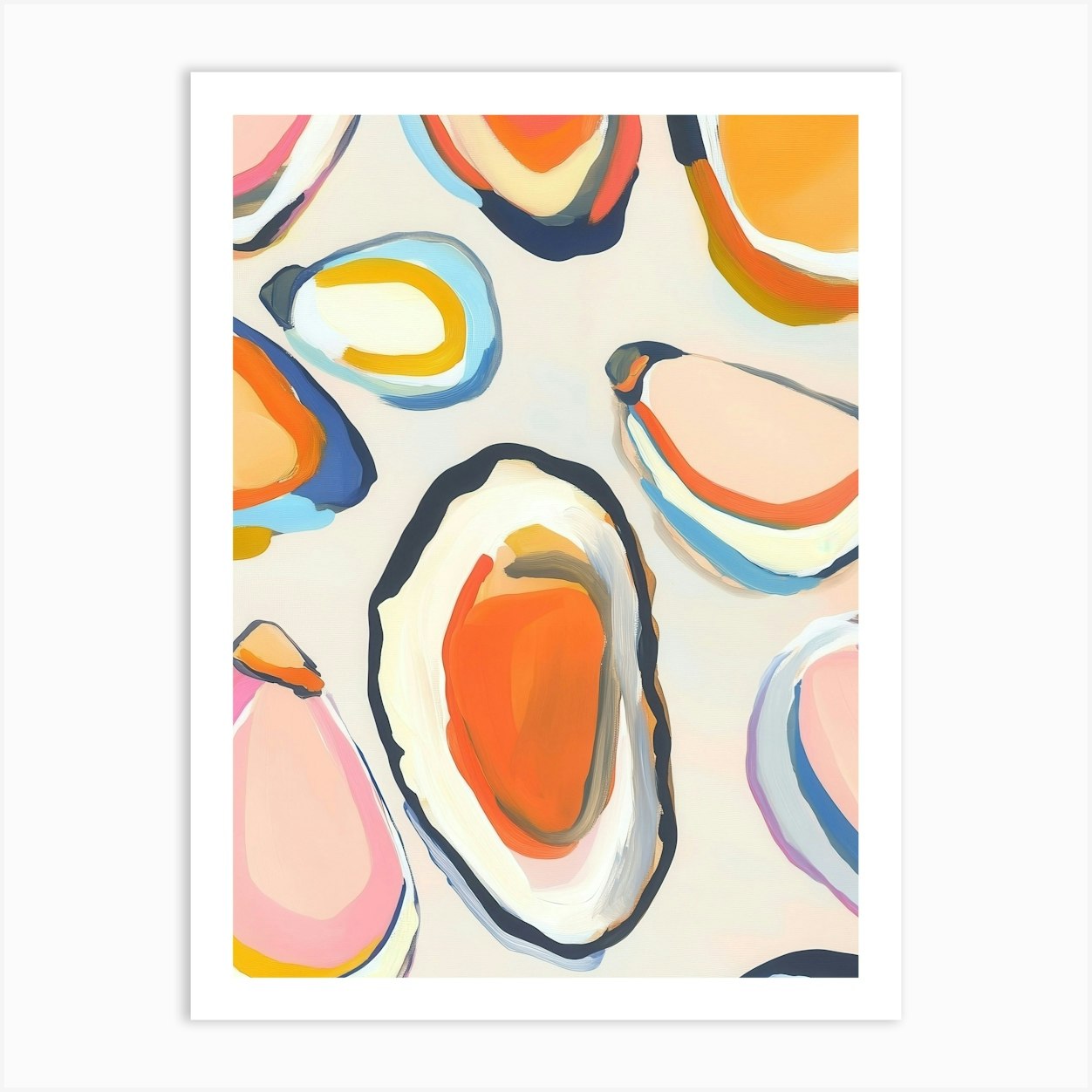 Oyster Shells Art Print by Banevici