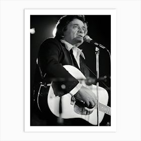 Singer Johnny Cash Art Print