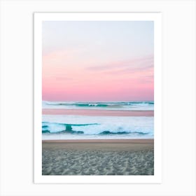 Coolangatta Beach, Australia Pink Photography 1 Art Print