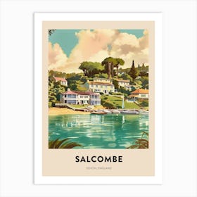 Devon Vintage Travel Poster Salcombe Art Print