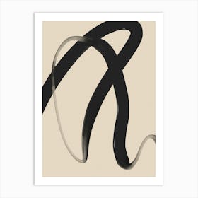 Black Strokes No 25 Art Print