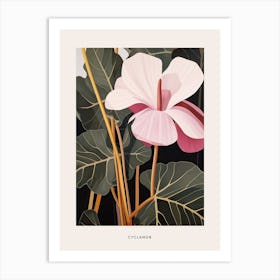 Flower Illustration Cyclamen 2 Poster Art Print