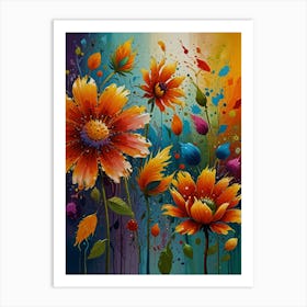 Flowers Painting Art Print