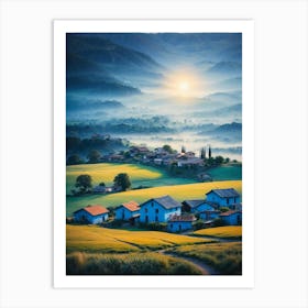 Sunset In Tuscany Art Print