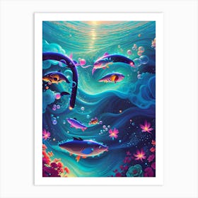 Fishes In The Ocean Art Print