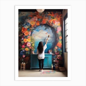 Flower Mural Art Print