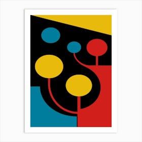 Mid Century Geometric Abstract Art Print