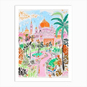 Delhi, Dreamy Storybook Illustration 4 Art Print