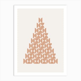 Mid Century Modern Christmas Tree Neutral Art Print