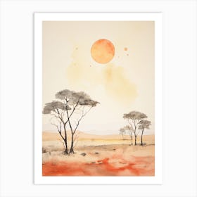 Watercolour Of Ngorongoro Forest   Tanzania 2 Art Print