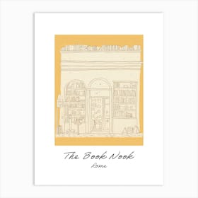 Rome The Book Nook Pastel Colours 2 Poster Art Print