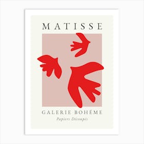 Matisse Print Birds in Red Art Print