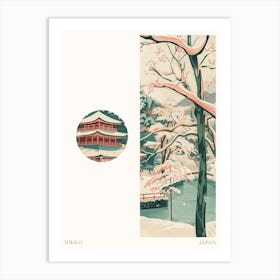 Nikko Japan 8 Cut Out Travel Poster Art Print