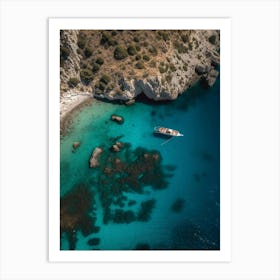 Aegean Sea aerial Art Print