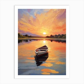 Sunset On The Lake Art Print