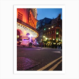 London Theatre Night Scene Art Print