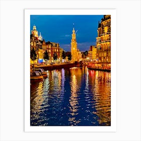 Amsterdam At Night 4 Art Print