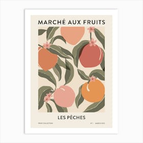 Fruit Market - Peaches Art Print