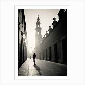 Zaragoza, Spain, Black And White Analogue Photography 2 Art Print