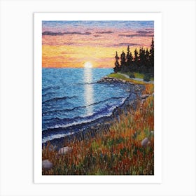 Whidbey Island Pointllism 10 Art Print