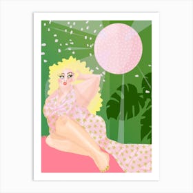 Glitter Babe Art Print