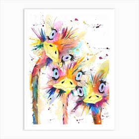 Crazy Ostrich 4 Art Print