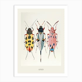 Colourful Insect Illustration Aphid 5 Poster Art Print