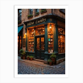 Antique Bookshop Art Print