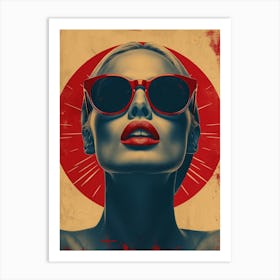 Sexy Woman In Sunglasses 1 Art Print