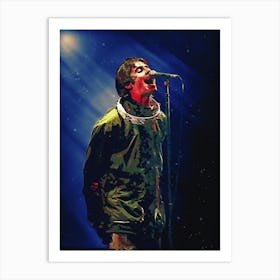 Superstars Of Liam Gallagher S Iconic Singing Style Rock Band Oasis Art Print