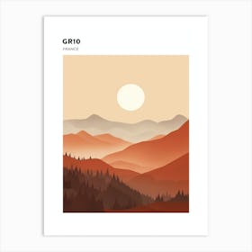 Gr10 France Hiking Trail Landscape Poster Art Print